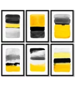 A series of posters with abstract painting