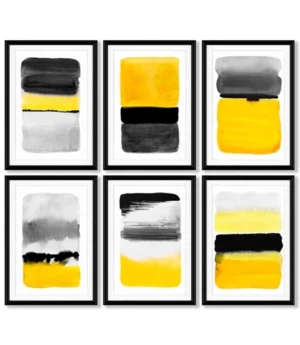 A series of posters with abstract painting