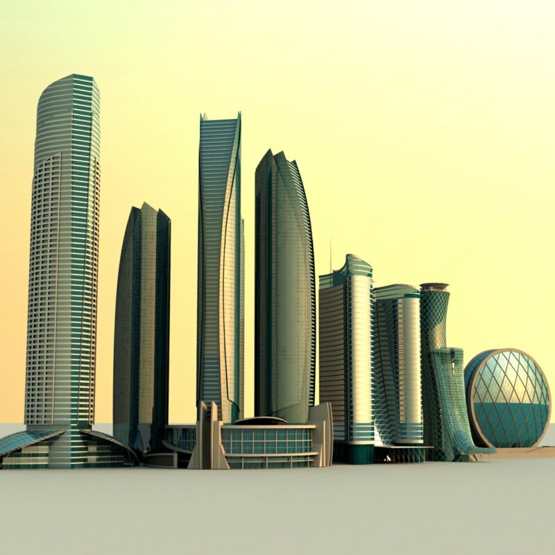 Abu Dhabi Buildings 3D models - Image 2