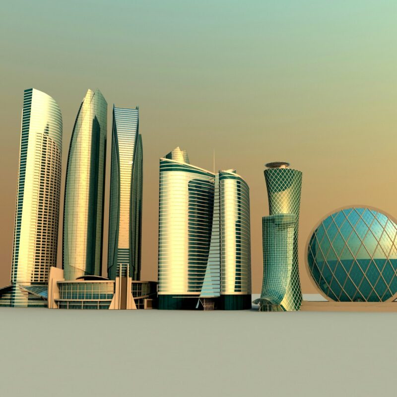 Abu Dhabi Buildings 3D models - Image 3
