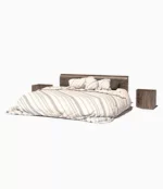 Wenge headboarded Bed